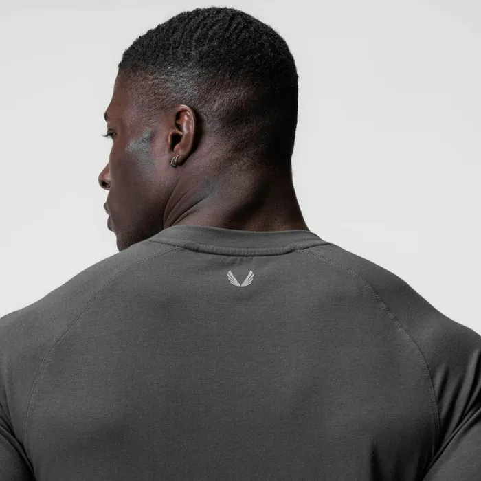 ASRV Short Sleeves Men Supima Fitted Tee Space Grey