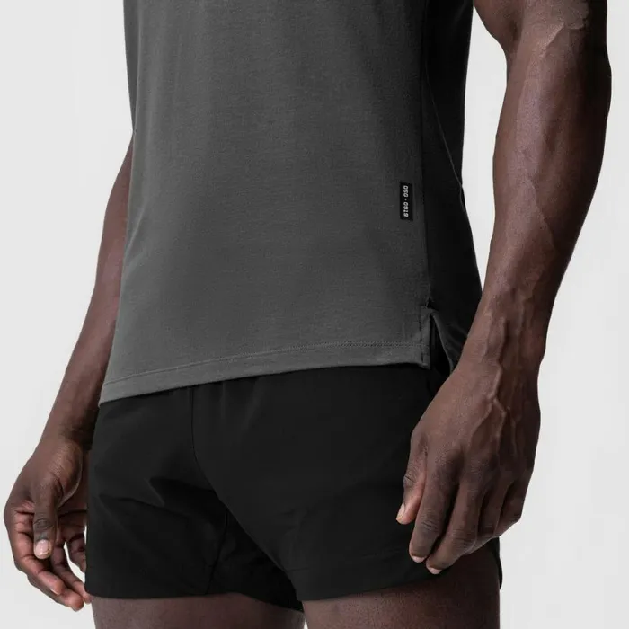 ASRV Short Sleeves Men Supima Fitted Tee Space Grey