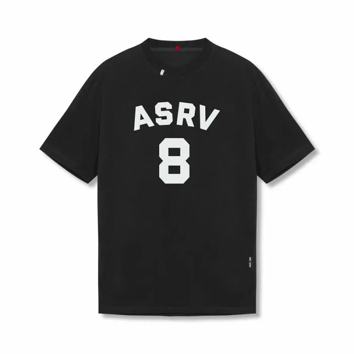 ASRV Short Sleeves Men Tech Essential Relaxed Tee Black 034asrv 8034