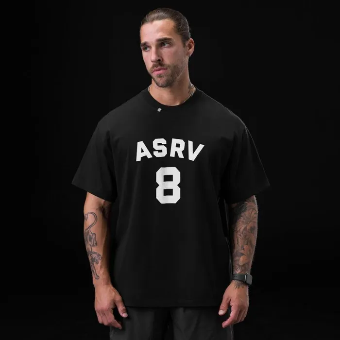 ASRV Short Sleeves Men Tech Essential Relaxed Tee Black 034asrv 8034