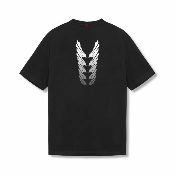 ASRV Short Sleeves Men Tech Essential Relaxed Tee Black 034brush Stroke034