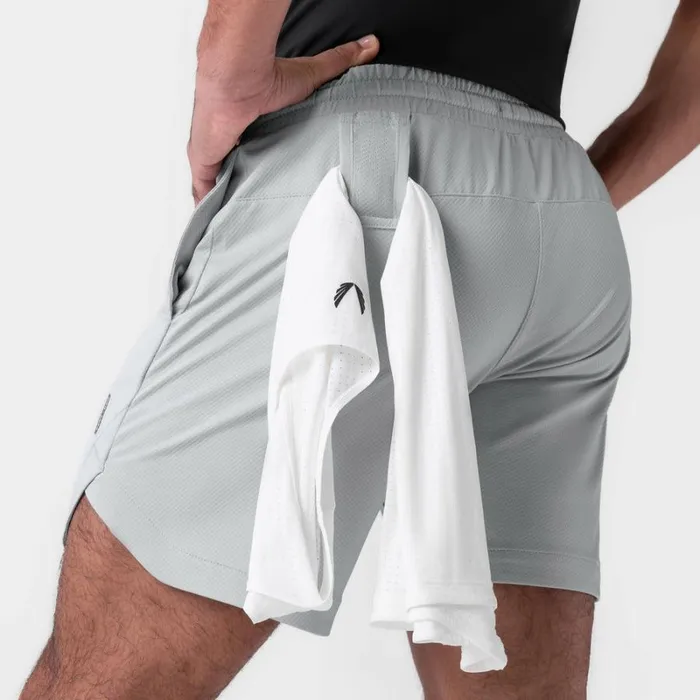 ASRV Shorts Men AeroSilver 7034 Linerless Short Slate Grey
