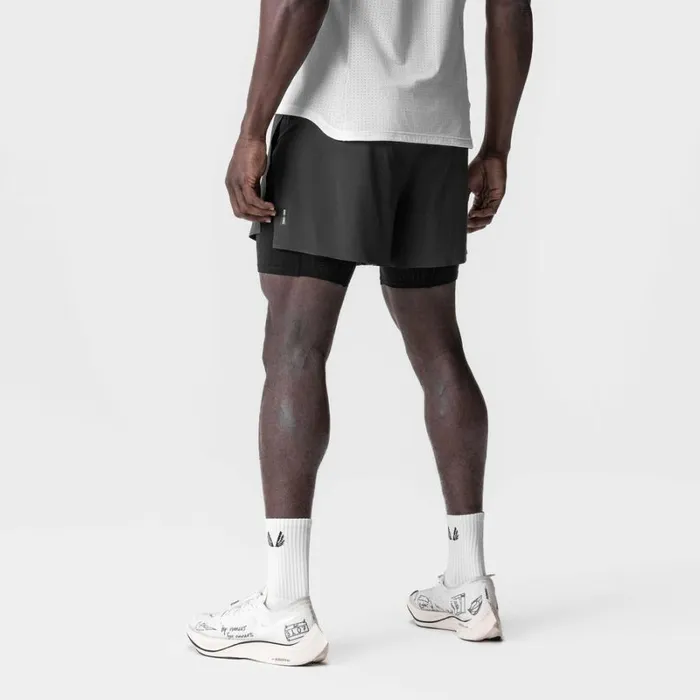 ASRV Shorts Men Aerotex 4034 High Split Liner Short Space Grey