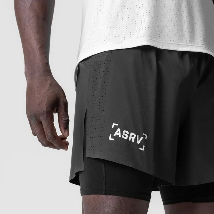 ASRV Shorts Men Aerotex 4034 High Split Liner Short Space Grey