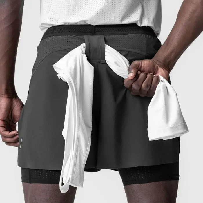 ASRV Shorts Men Aerotex 4034 High Split Liner Short Space Grey