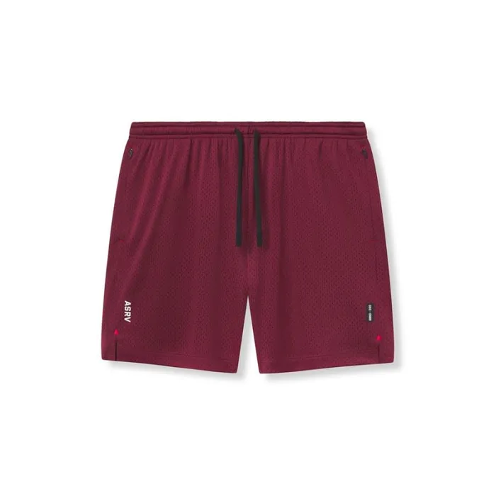 ASRV Shorts Men Reversible 2in1 Short Crimson Red