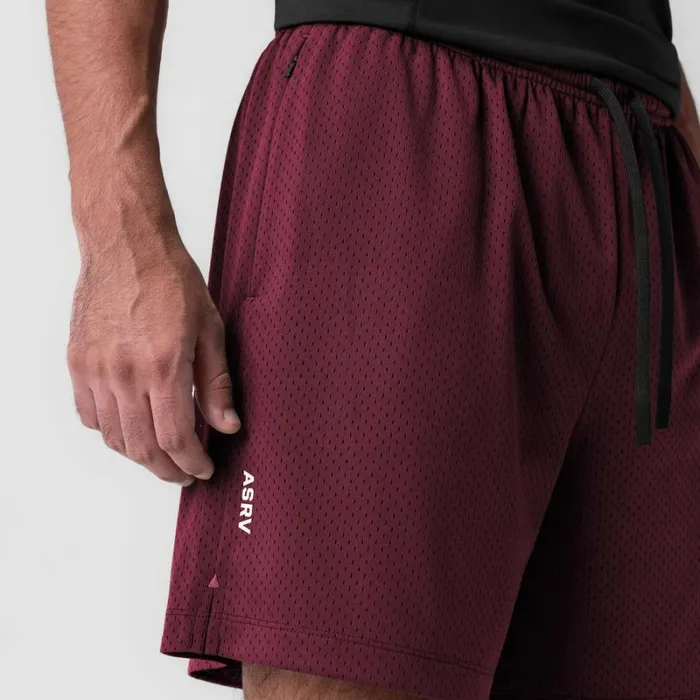 ASRV Shorts Men Reversible 2in1 Short Crimson Red