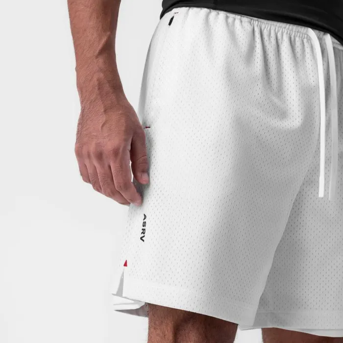 ASRV Shorts Men Reversible 2in1 Short White