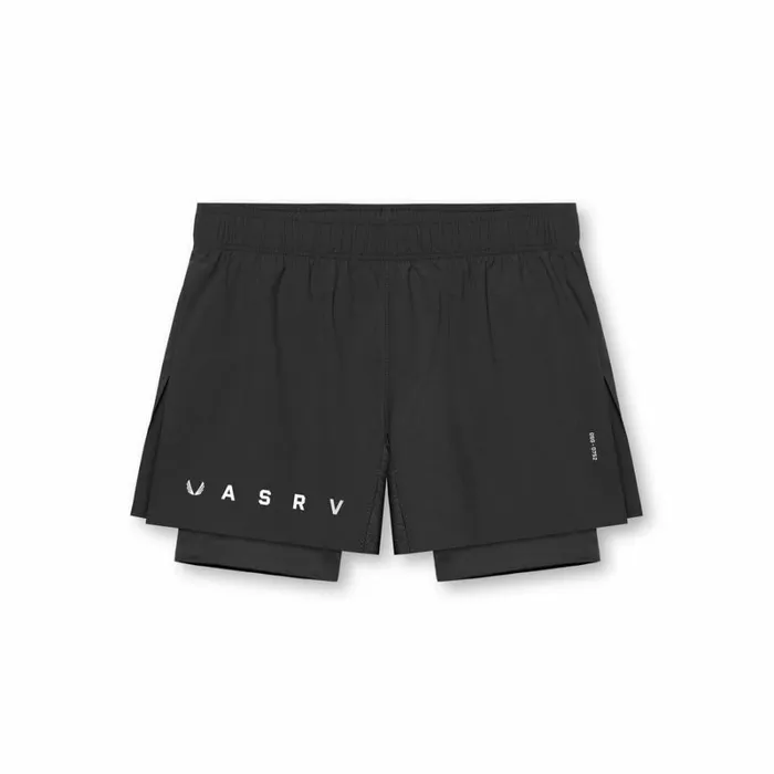 ASRV Shorts Men Ripstop 3034 High Split Liner Short Blackblack