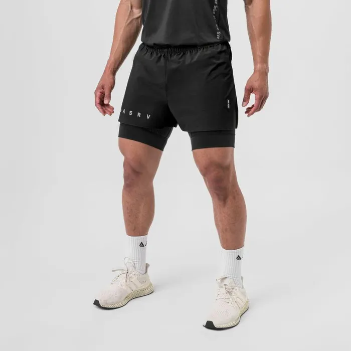 ASRV Shorts Men Ripstop 3034 High Split Liner Short Blackblack