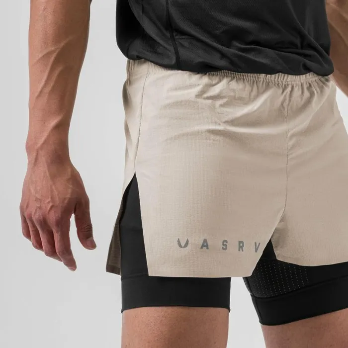 ASRV Shorts Men Ripstop 3034 High Split Liner Short Chaiblack