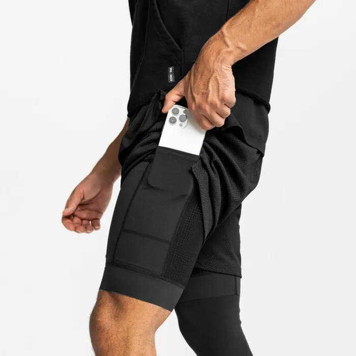 ASRV Shorts Men SilverPlus Mesh Rec Liner Short Blackblack