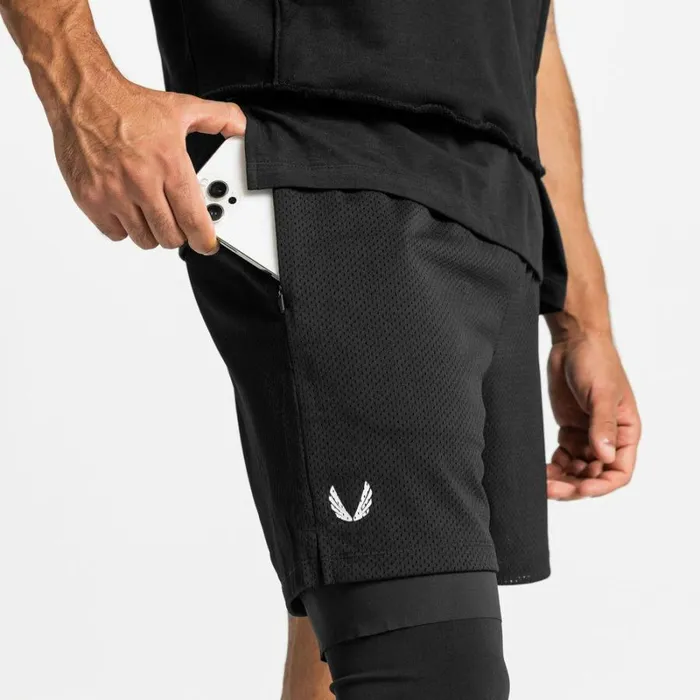 ASRV Shorts Men SilverPlus Mesh Rec Liner Short Blackblack