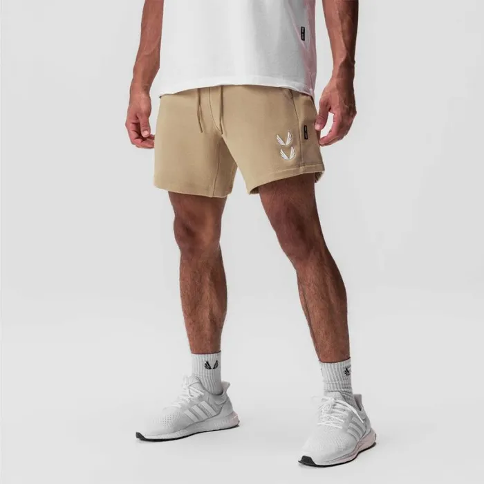 ASRV Shorts Men TechTerry Sidelock Sweat Short Khaki 034stacked Wings034