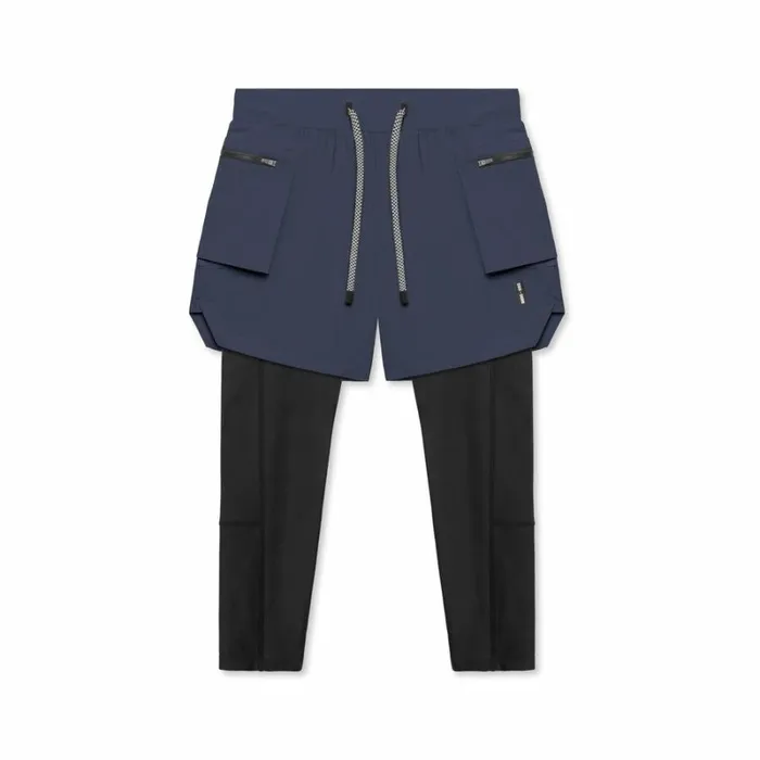 ASRV Shorts Men TetraLite 2in1 Legging Cargo Short Navyblack