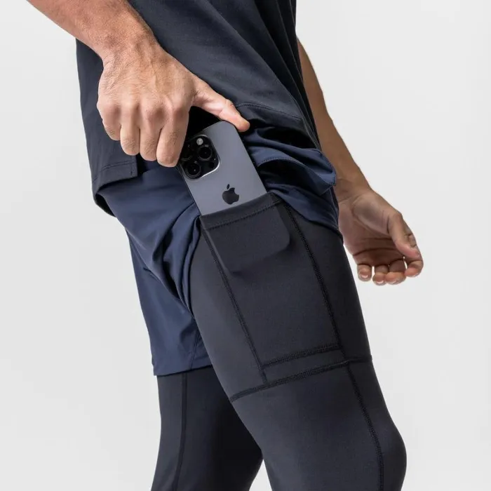 ASRV Shorts Men TetraLite 2in1 Legging Cargo Short Navyblack