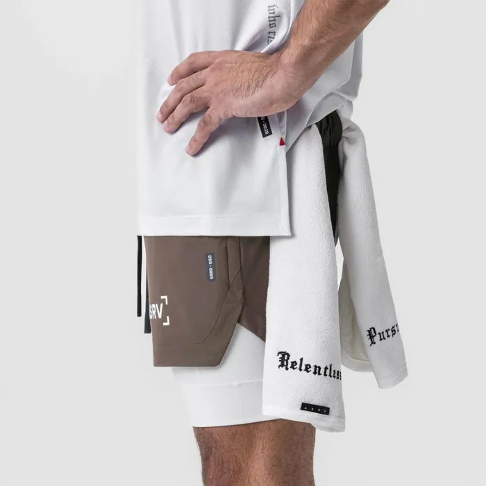 ASRV Shorts Men TetraLite 5034 Liner Short Deep Taupe 034bracket034white