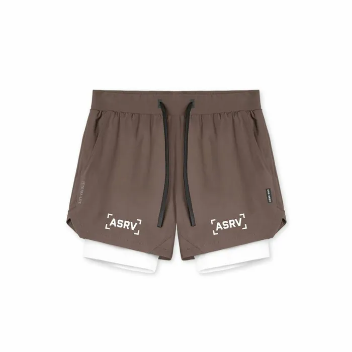 ASRV Shorts Men TETRALITE 5034 Liner Short Deep Taupewhite
