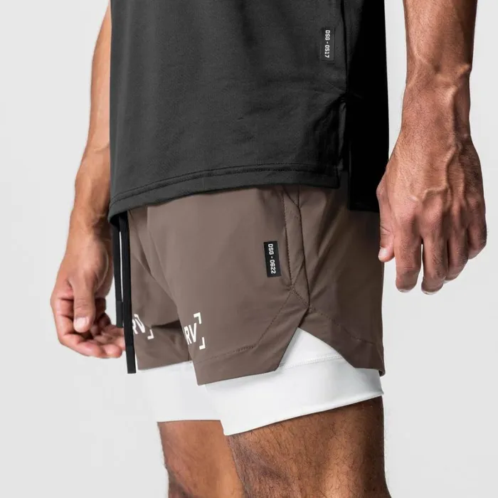 ASRV Shorts Men TETRALITE 5034 Liner Short Deep Taupewhite