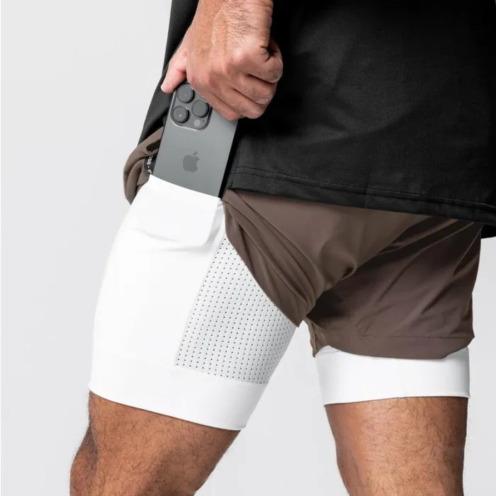ASRV Shorts Men TETRALITE 5034 Liner Short Deep Taupewhite
