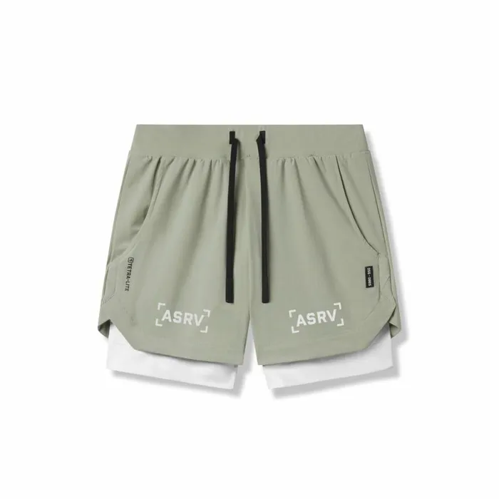 ASRV Shorts Men TetraLite 5034 Liner Short Sage 034bracket034white