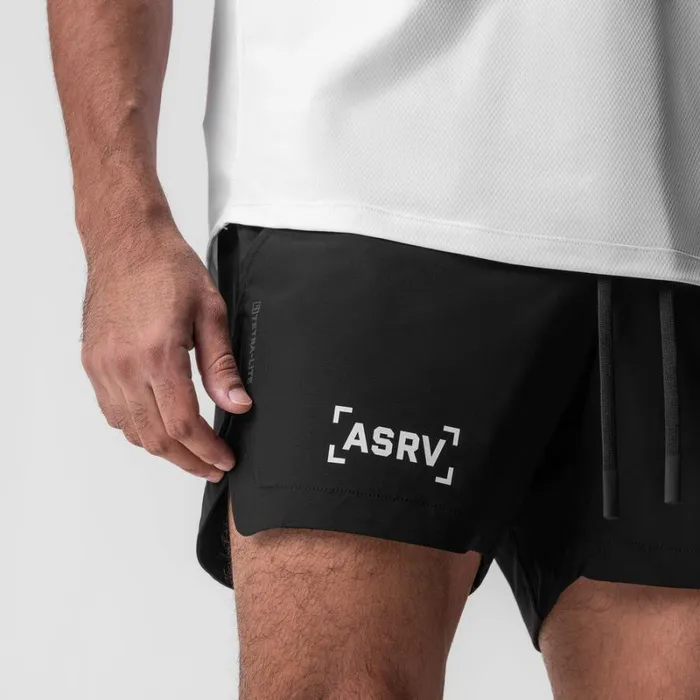 ASRV Shorts Men TetraLite 5034 Linerless Short Black 034white Bracket034