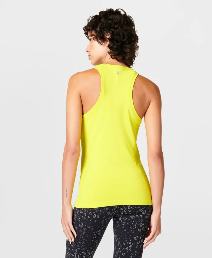 Athlete Seamless Gym Vest Acid Yellow Women Vest Tops Sweaty Betty