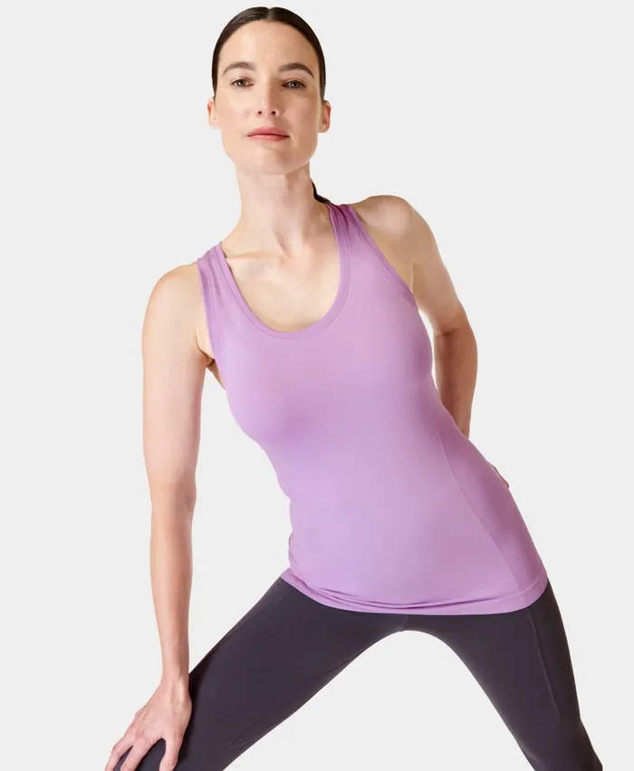 Athlete Seamless Gym Vest Lily Purple Women Vest Tops Sweaty Betty