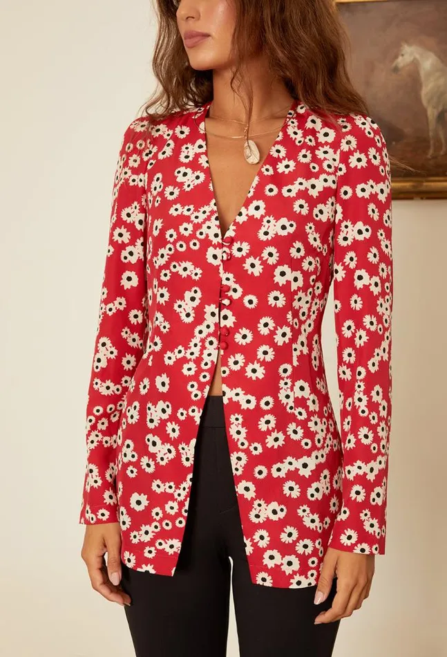Augustine Peony Print Long Sleeved Top Women Ciao Lucia Long Sleeve Tops