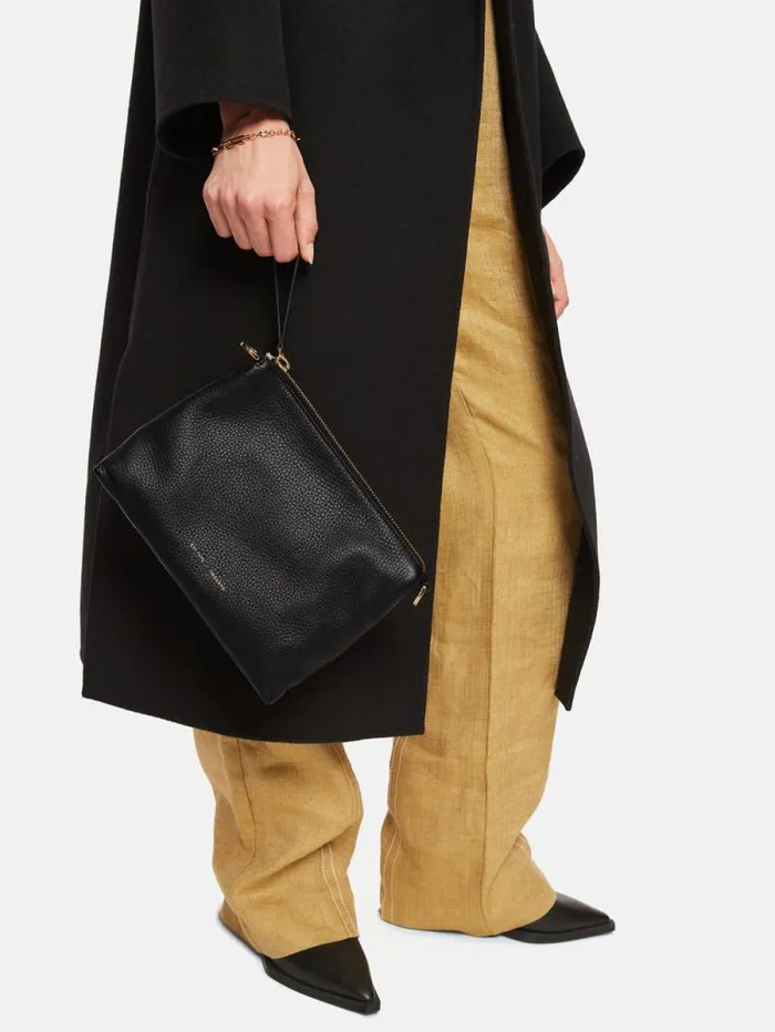 Ava Pebble Leather Crossbody Black Women Jigsaw Leather