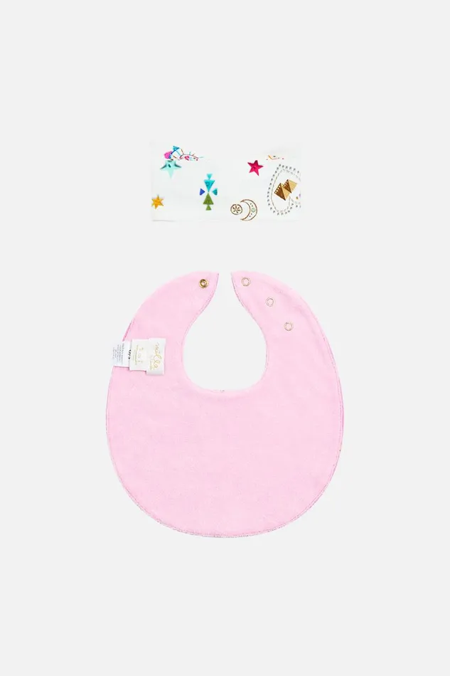 BABIES OVERSIZED BIB AND HEADBAND SET RAINBOW ROADS Rainbow Roads Kids Camilla Baby