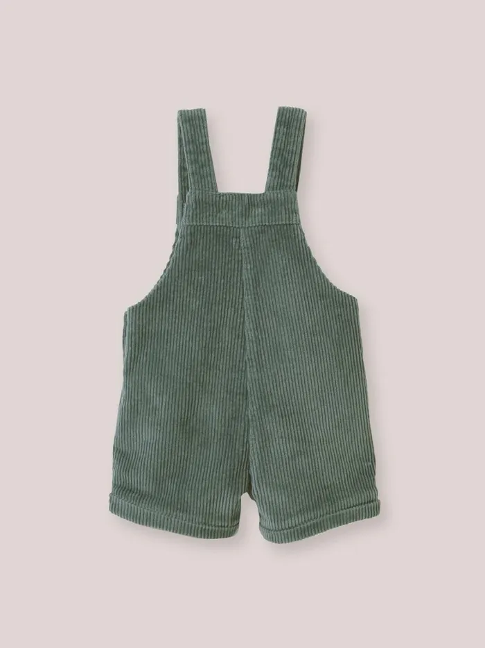 Baby Birth Cyrillus Short Velour Dungarees Glacier