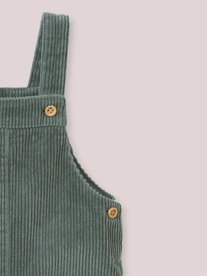 Baby Birth Cyrillus Short Velour Dungarees Glacier