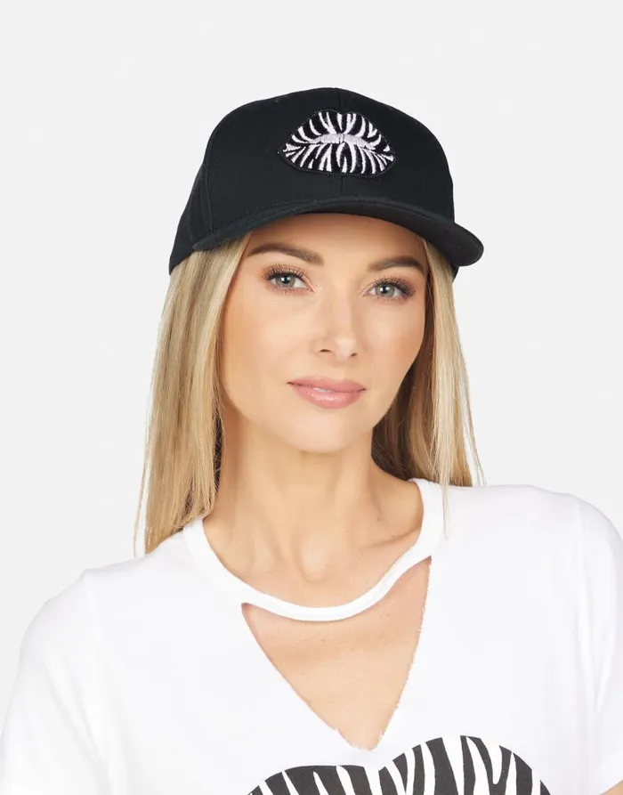 Bay Zebra Lip Black Women Lauren Moshi Hats