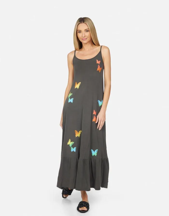 Beatrix Rainbow Butterflies Vintage Black Women Lauren Moshi Dresses