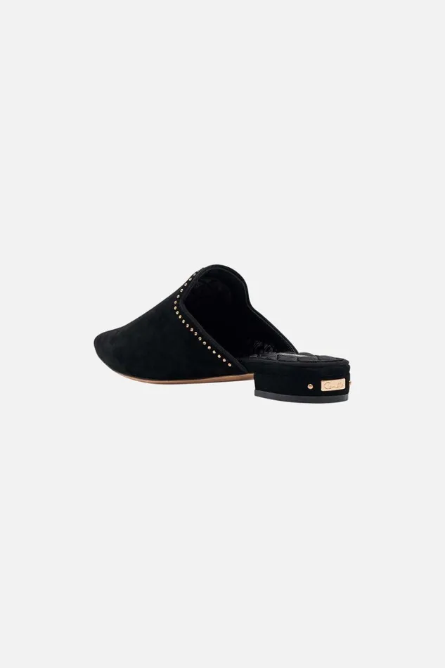 BELLE CRYSTALLED SLIPPER BLACK CRYSTAL Black Crystal WomensMens Camilla Shoes