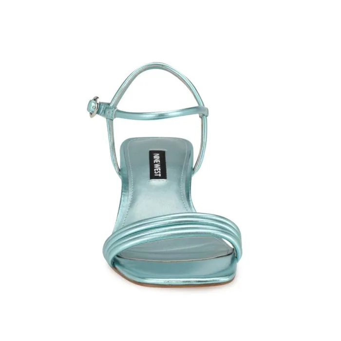 Bernise Block Heel Sandals Blue Women Nine West Heels Bernise Block Heel Sandals Blue Women Nine West Heels