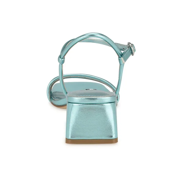 Bernise Block Heel Sandals Blue Women Nine West Heels Bernise Block Heel Sandals Blue Women Nine West Heels