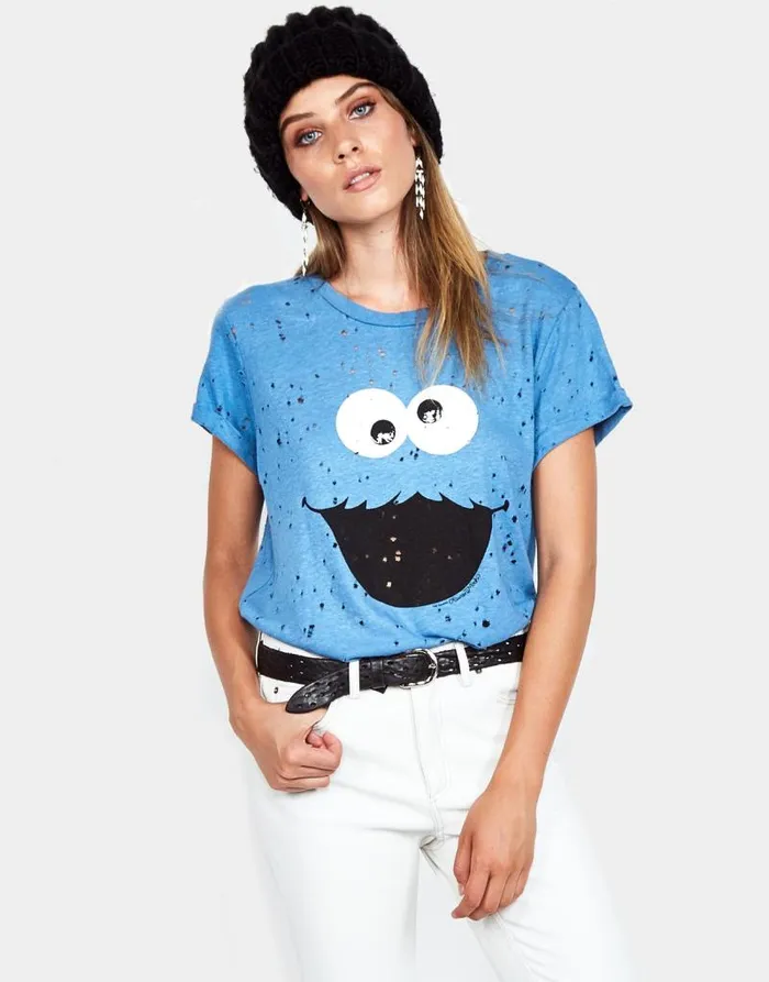 Bess Cookie Monster Riptide Women Lauren Moshi Short Sleeve