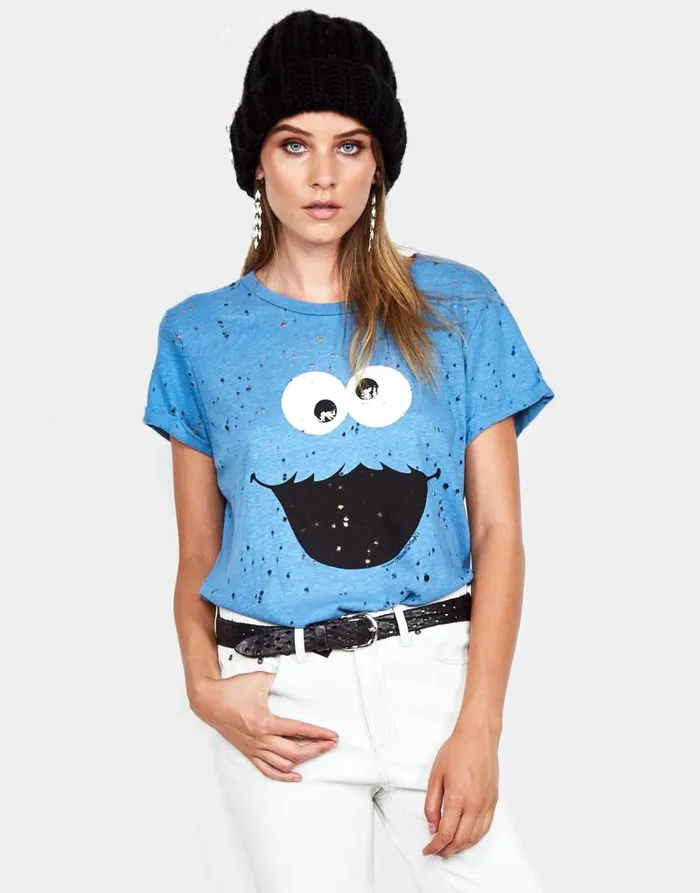 Bess Cookie Monster Riptide Women Lauren Moshi Short Sleeve