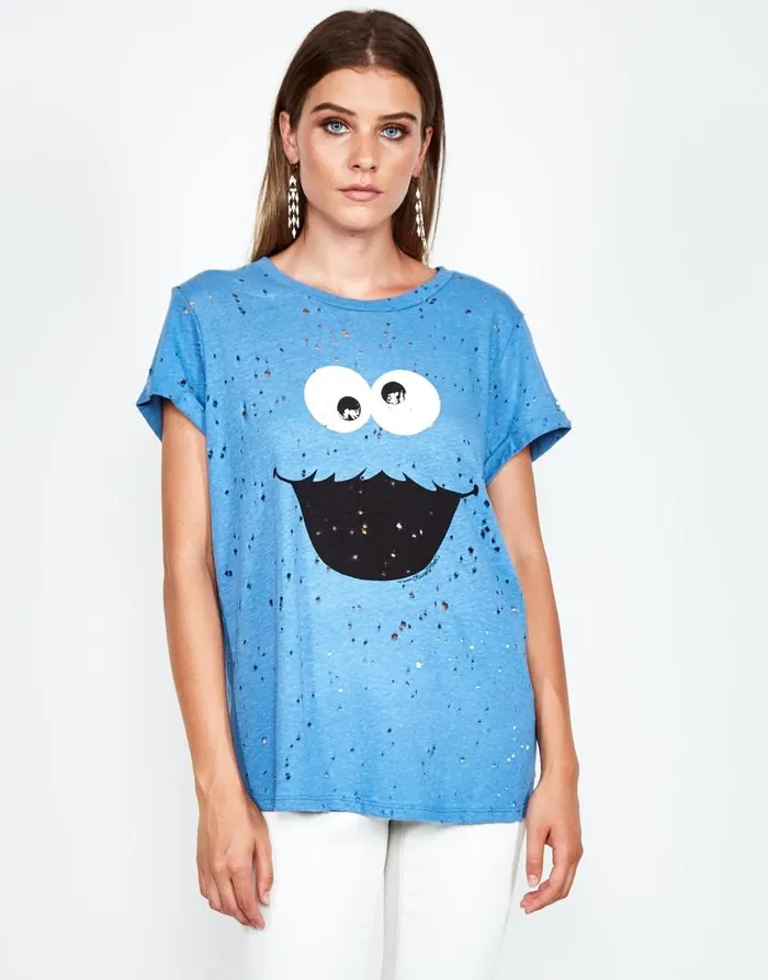 Bess Cookie Monster Riptide Women Lauren Moshi Short Sleeve