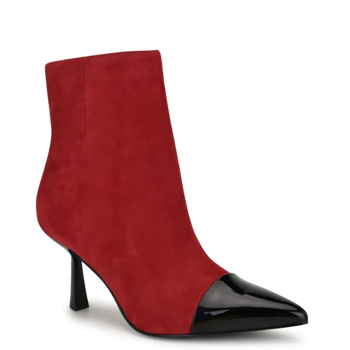 Birgy Pointy Cap Toe Dress Booties Red Suede Women Nine West Boots and Booties Birgy Pointy Cap Toe Dress Booties Red Suede Women Nine West Boots and Booties