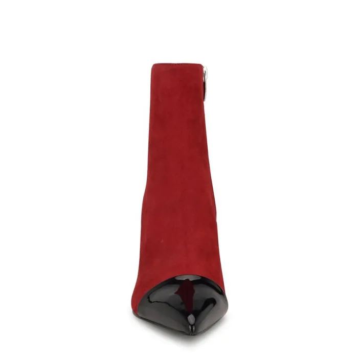 Birgy Pointy Cap Toe Dress Booties Red Suede Women Nine West Boots and Booties Birgy Pointy Cap Toe Dress Booties Red Suede Women Nine West Boots and Booties