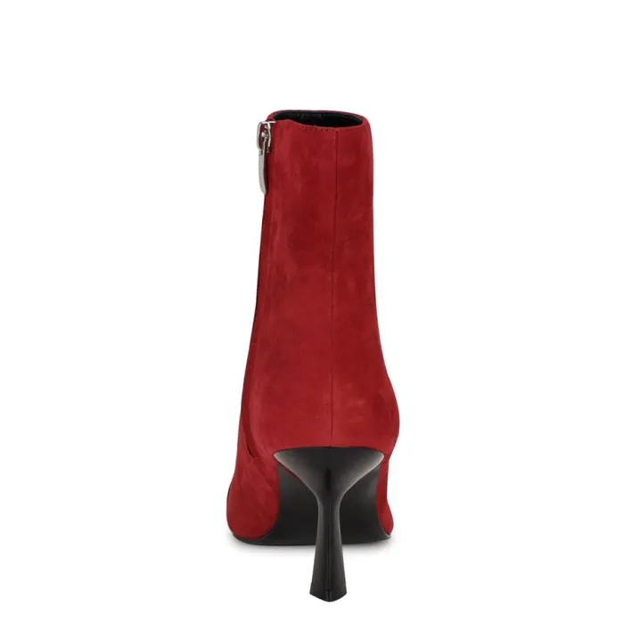 Birgy Pointy Cap Toe Dress Booties Red Suede Women Nine West Boots and Booties Birgy Pointy Cap Toe Dress Booties Red Suede Women Nine West Boots and Booties
