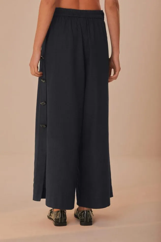 Black Button Pants Women FARM Rio Pants