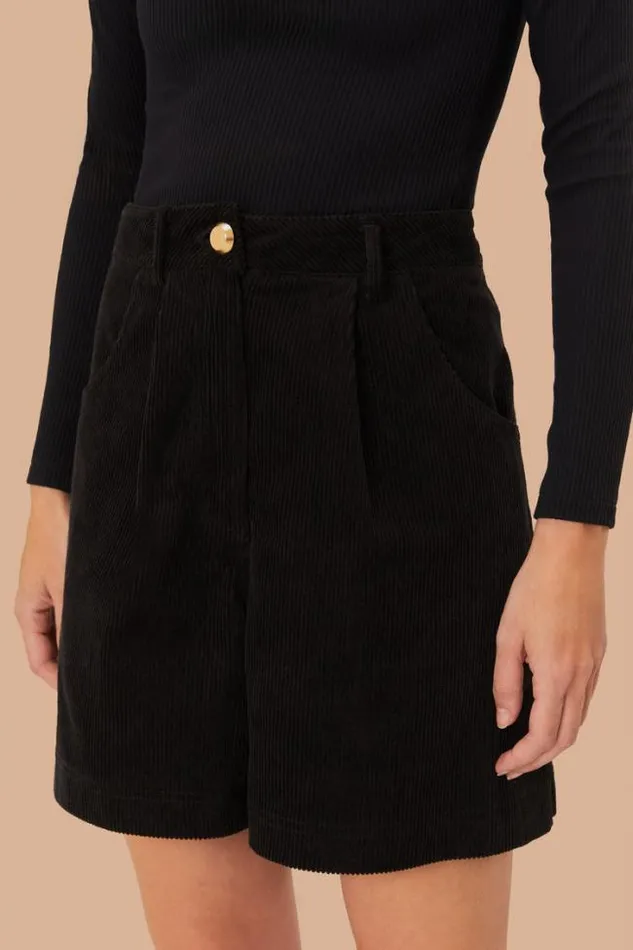 Black Corduroy Shorts Women FARM Rio Shorts Black Corduroy Shorts Women FARM Rio Shorts