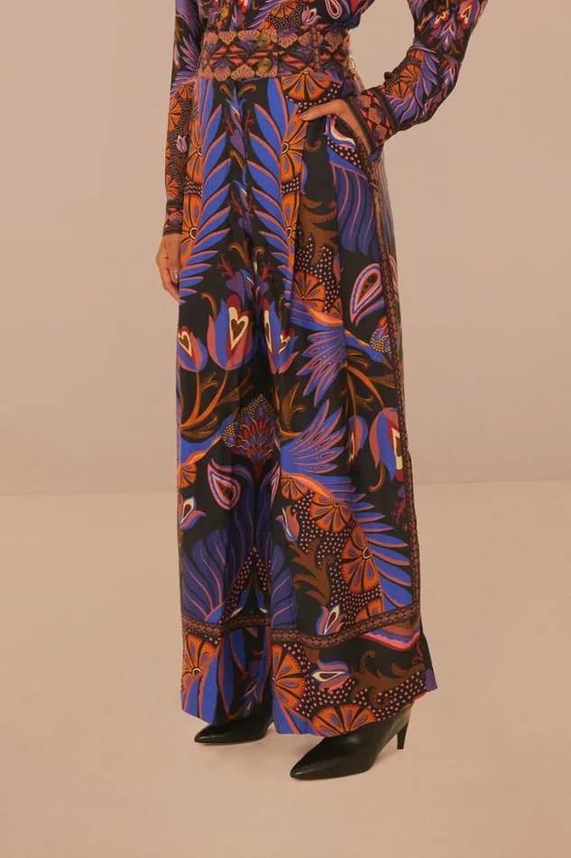 Black Heart Forest Lenzing Ecovero Viscose Wide Pants Women FARM Rio Pants