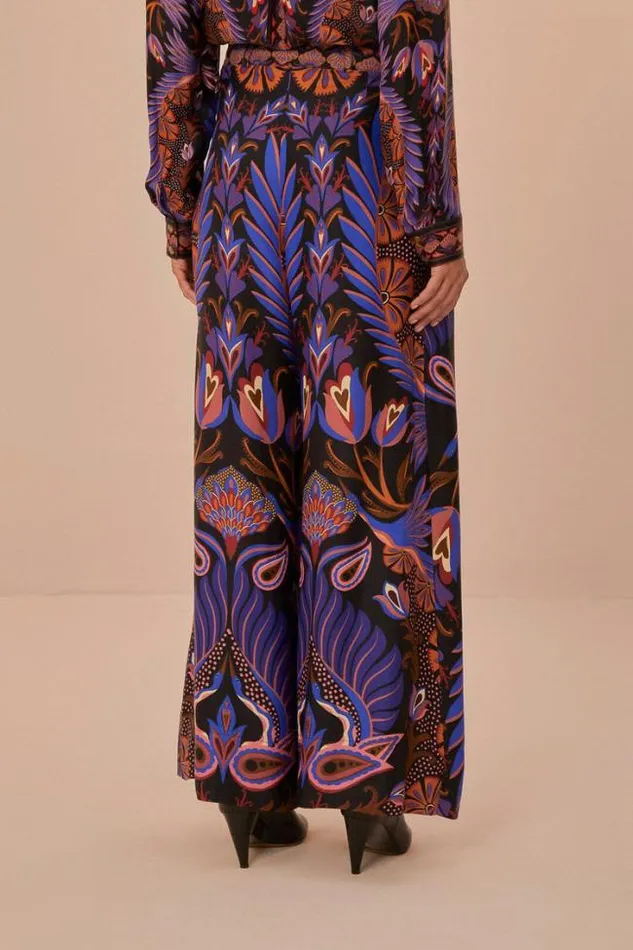 Black Heart Forest Lenzing Ecovero Viscose Wide Pants Women FARM Rio Pants