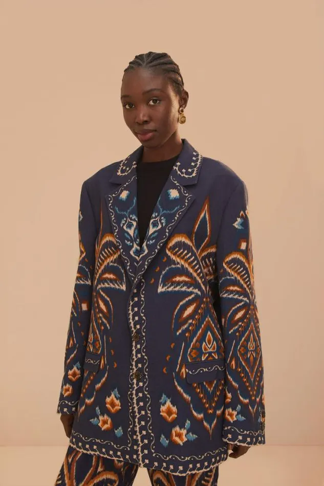Blue Pineapple Ikat Blazer Women FARM Rio Blazers