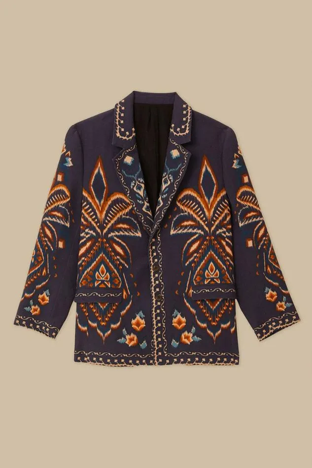 Blue Pineapple Ikat Blazer Women FARM Rio Blazers